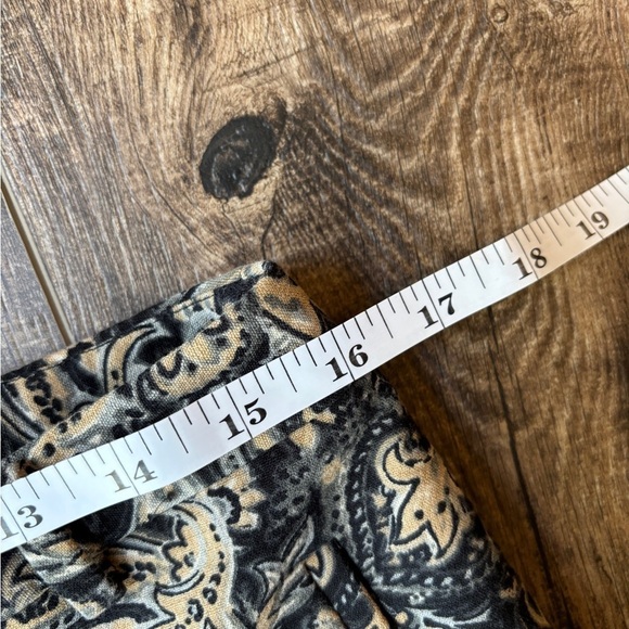 Talbots Hampshire Paisley Ankle Pants Black/Gray/Beige Women's Size 6 - Picture 7 of 16